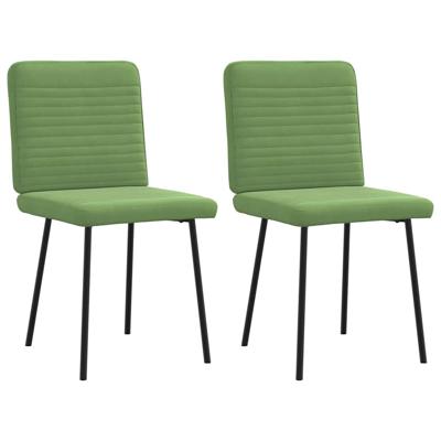Eetkamerstoelen 2 st fluweel lichtgroen