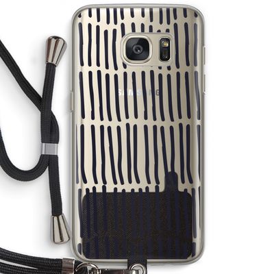 Moroccan stripes: Samsung Galaxy S7 Transparant Hoesje met koord