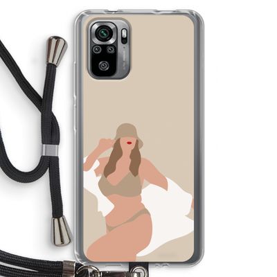 One of a kind: Xiaomi Redmi Note 10S Transparant Hoesje met koord