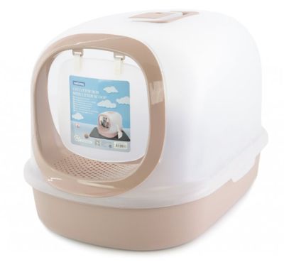 Kattenbak Bruin met transparante kap Kattenbak Bruin met transparante kap