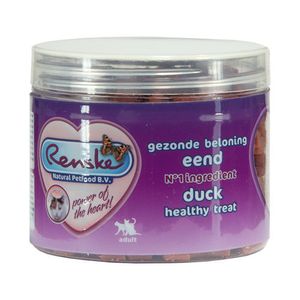 Renske Kat Gezonde Beloning Vleeshartjes - Eend - 100 gram