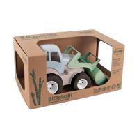 Dantoy tractor met voorlader groen/blauw, 30cm