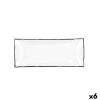 Snackdienblad Quid Gastro Wit Keramisch 29,5 x 11 x 3 cm (6 Stuks)