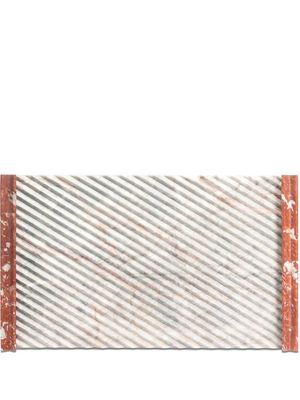 Editions Milano grand plateau Versi en marbre - Rouge