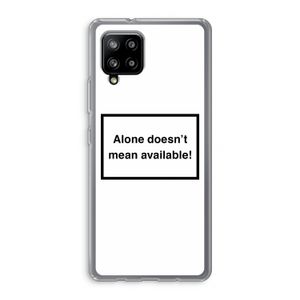 Alone: Samsung Galaxy A42 5G Transparant Hoesje