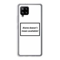 Alone: Samsung Galaxy A42 5G Transparant Hoesje