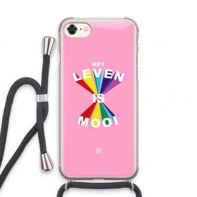 Het Leven Is Mooi: iPhone 7 Transparant Hoesje met koord