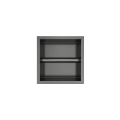 Hotbath &MORE Inbouw Toiletrol Houder - 16x16x13cm - Geborsteld gunmetal PVD PH016BGP Hotbath &MORE Inbouw Toiletrol Houder - 16x16x13cm - Geborsteld gunmetal PVD PH016BGP