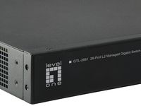 LevelOne GTL-2661 Managed L2 Gigabit Ethernet (10/100/1000) Power over Ethernet (PoE) Zwart - thumbnail