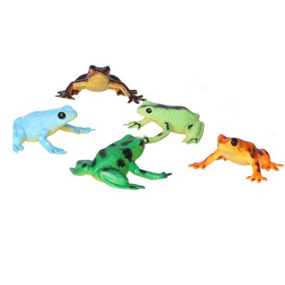 Plastic kikker - 5x - 5 cm - fop - speelgoed - kikkers - feestartikel - dieren - amfibi?n