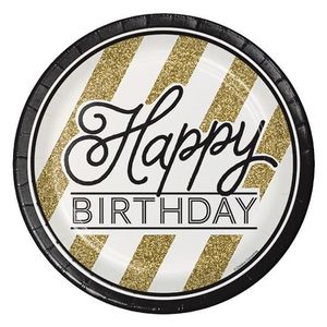 Bordjes Happy Birthday 8 stuks
