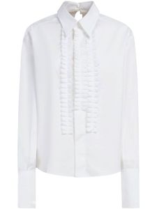 Marni chemise en coton à plis - Blanc