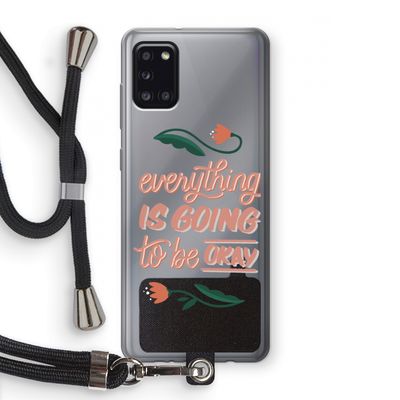 Optimistic flower girl: Samsung Galaxy A31 Transparant Hoesje met koord