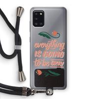 Optimistic flower girl: Samsung Galaxy A31 Transparant Hoesje met koord