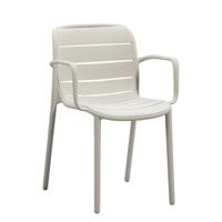 Leen Bakker - Stapelstoel Nice - /zand - Kunststof - Beige - 54x57x80 Cm