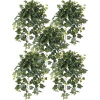 5x Groene Hedera Helix/klimop kunstplanten 65 cm voor buiten