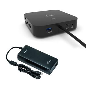 i-tec USB-C Dual Display Docking Station + Power Delivery 100 W dockingstation Incl. Universal Charger 112 W