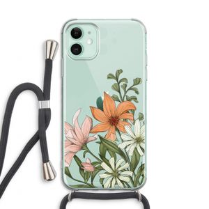 Floral bouquet: iPhone 11 Transparant Hoesje met koord