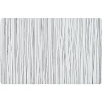 8x Rechthoekige placemats metallic wit 30 x 45 cm