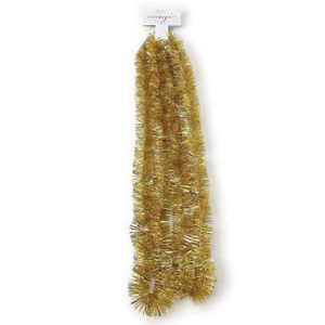 Kerst lametta guirlande goud 270 cm kerstboom versiering/decoratie   -