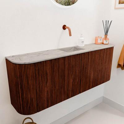 Toiletmeubel Mondiaz Joya Dlux | 113.2 cm | Meubelkleur Ruby | Faye wastafel Glace Wasbak Midden | Zonder kraangat(en)