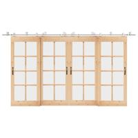 VidaXL Schuifdeur onderdelenset 200 cm roestvrij staal zilverkleurig