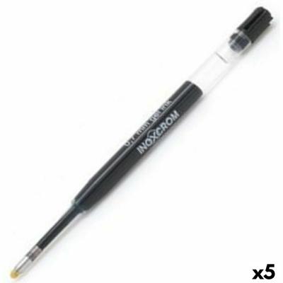 Navulling voor balpen Inoxcrom Roller Gel Zwart 0,7 mm (5 Stuks)