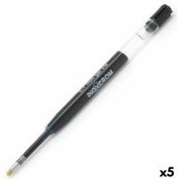 Navulling voor balpen Inoxcrom Roller Gel Zwart 0,7 mm (5 Stuks)