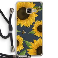 Sunflower and bees: Samsung Galaxy A3 (2016) Transparant Hoesje met koord
