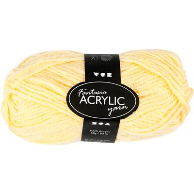 Creativ Company Acrylgaren, lichtgeel, 50gr, 80m