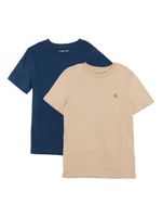 Calvin Klein Kids lot de deux t-shirts à imprimé monogrammé - Marron