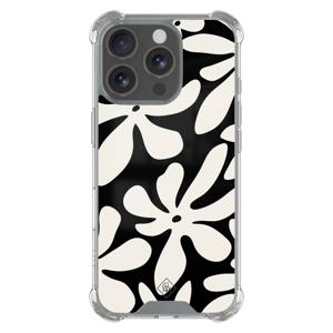 iPhone 16 Pro shockproof hoesje - Noir bloom