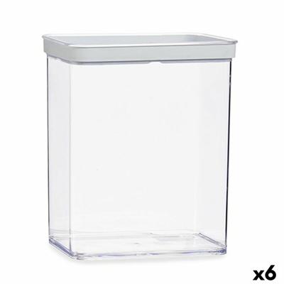 Blik Transparant Siliconen polyestyreen ABS 3,3 L 10,5 x 23,7 x 21 cm (6 Stuks)