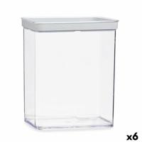 Blik Transparant Siliconen polyestyreen ABS 3,3 L 10,5 x 23,7 x 21 cm (6 Stuks)