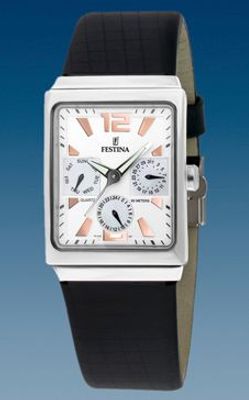 Horlogeband Festina F16139-A Leder Zwart 23mm