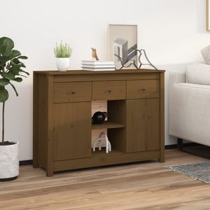 Dressoir 100x35x74,5 cm massief grenenhout honingbruin