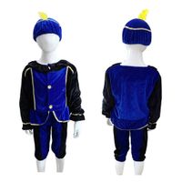 Verkleedset Pietenpak Blauw-Zwart 5-7 Jaar Verkleedset Pietenpak Blauw-Zwart 5-7 Jaar