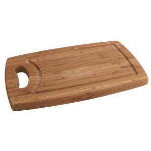 Snijplank - met handvat - 42 cm - bamboe hout - plankje voor vis, vlees, groente, fruit