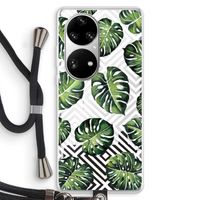Geometrische jungle: Huawei P50 Pro Transparant Hoesje met koord