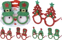 Kerstbril Glitter 16x14cm Assorti 1st