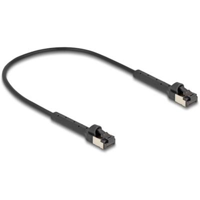 Delock 80932 RJ45 Netwerkkabel, patchkabel CAT 6A U/FTP 0.25 m Zwart 1 stuk(s)