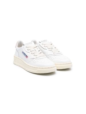Autry Kids baskets Medalist en cuir - Blanc