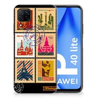 Huawei P40 Lite Siliconen Back Cover Postzegels