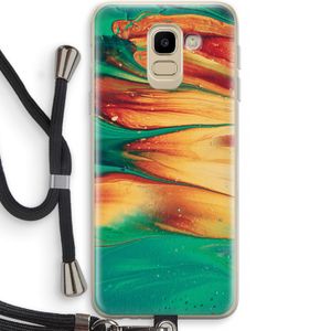 Green Inferno: Samsung Galaxy J6 (2018) Transparant Hoesje met koord