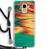 Green Inferno: Samsung Galaxy J6 (2018) Transparant Hoesje met koord