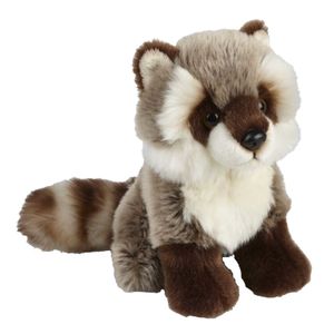 Pluche grijze wasbeer/wasberen knuffel 18 cm speelgoed   -
