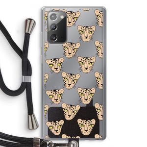 Tijger: Samsung Galaxy Note 20 / Note 20 5G Transparant Hoesje met koord