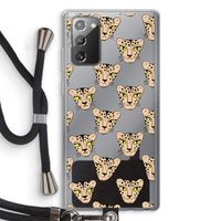 Tijger: Samsung Galaxy Note 20 / Note 20 5G Transparant Hoesje met koord
