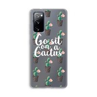 Cactus quote: Samsung Galaxy S20 FE / S20 FE 5G Transparant Hoesje