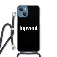 Topvent Zwart: iPhone 13 Transparant Hoesje met koord